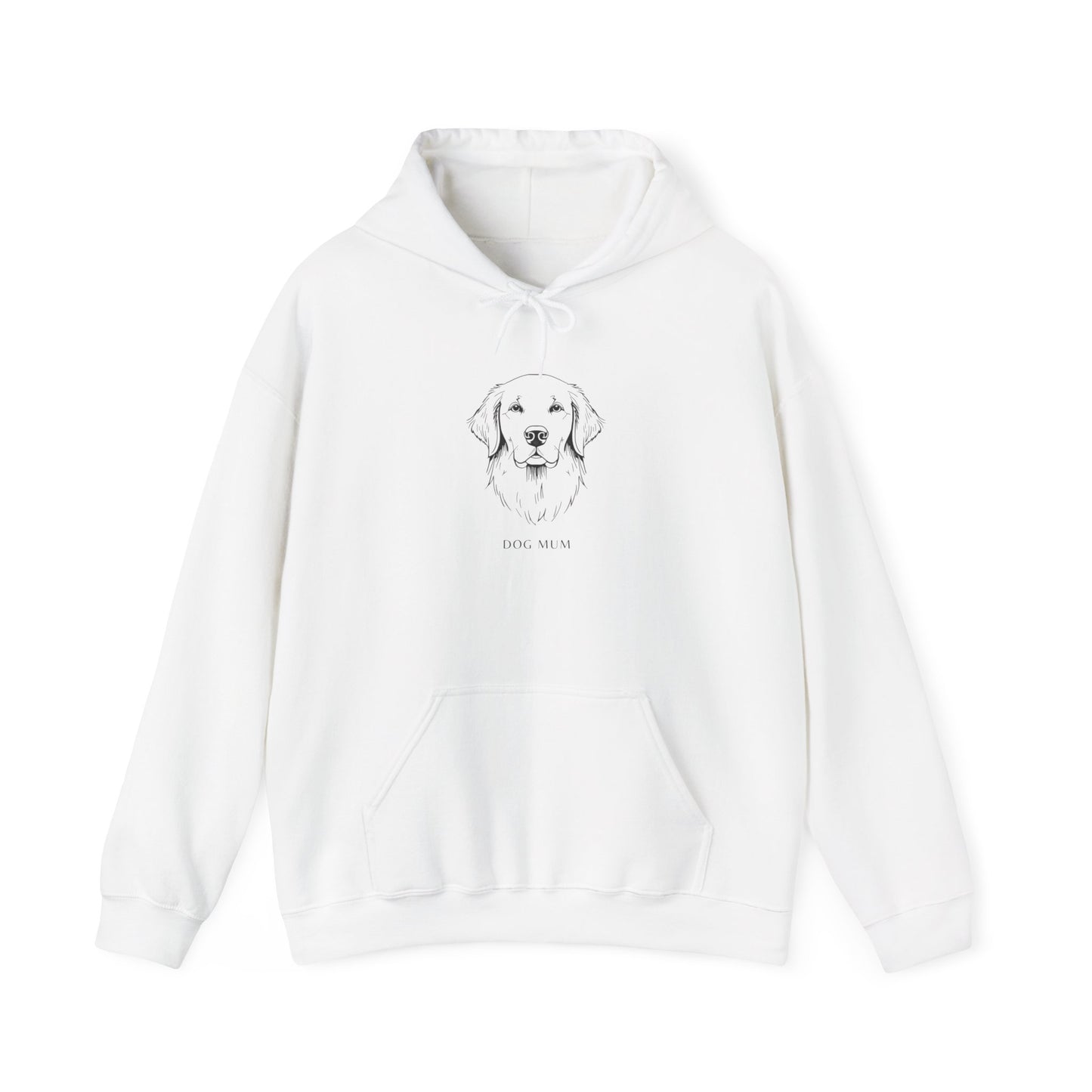 Golden Retriever Dog Mum minimalist line art hoodie product view