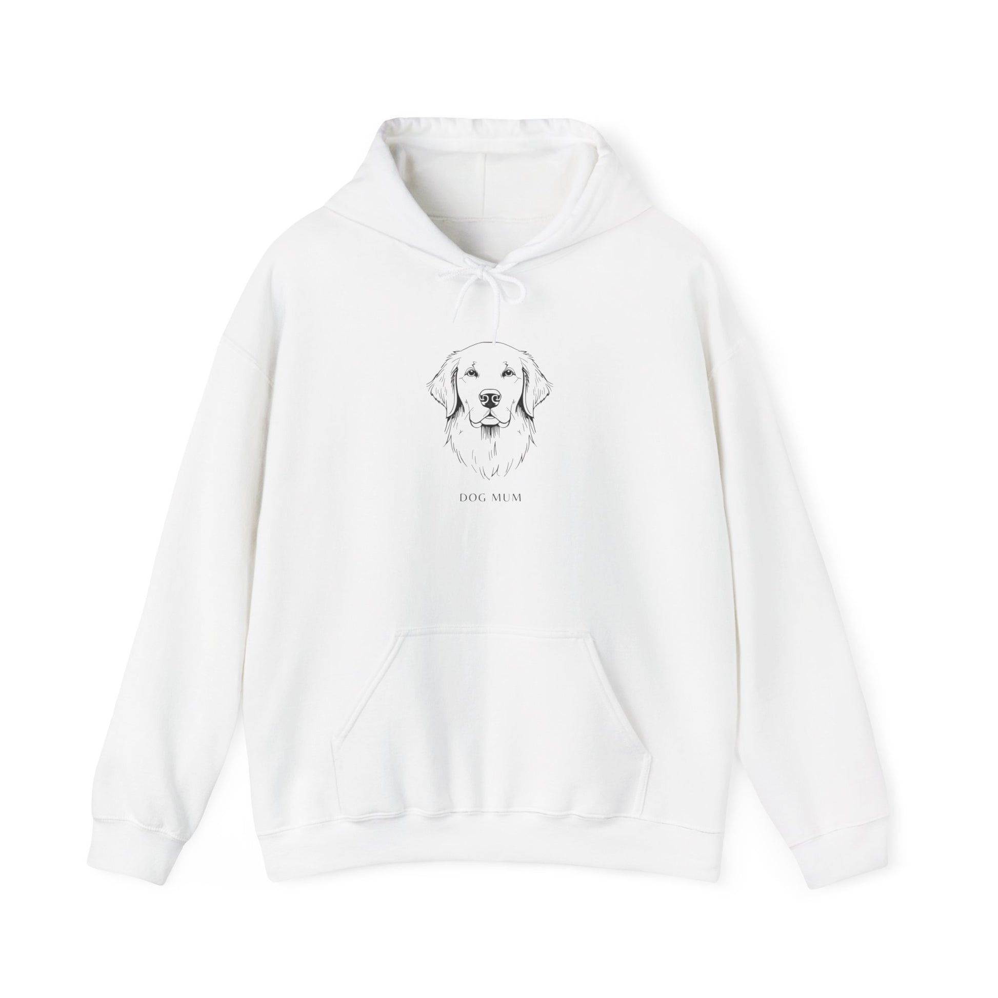 Golden Retriever Dog Mum minimalist line art hoodie product view