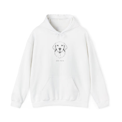 Golden Retriever Dog Mum minimalist line art hoodie product view