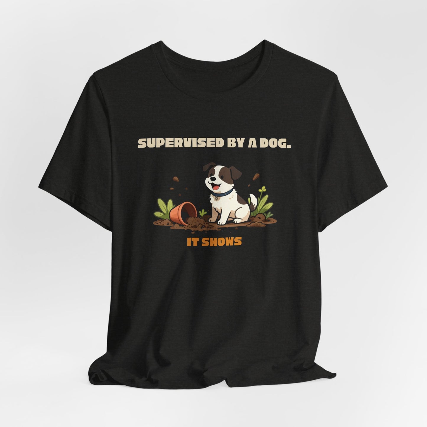 Funny gardening dog t-shirt — soft cotton unisex tee