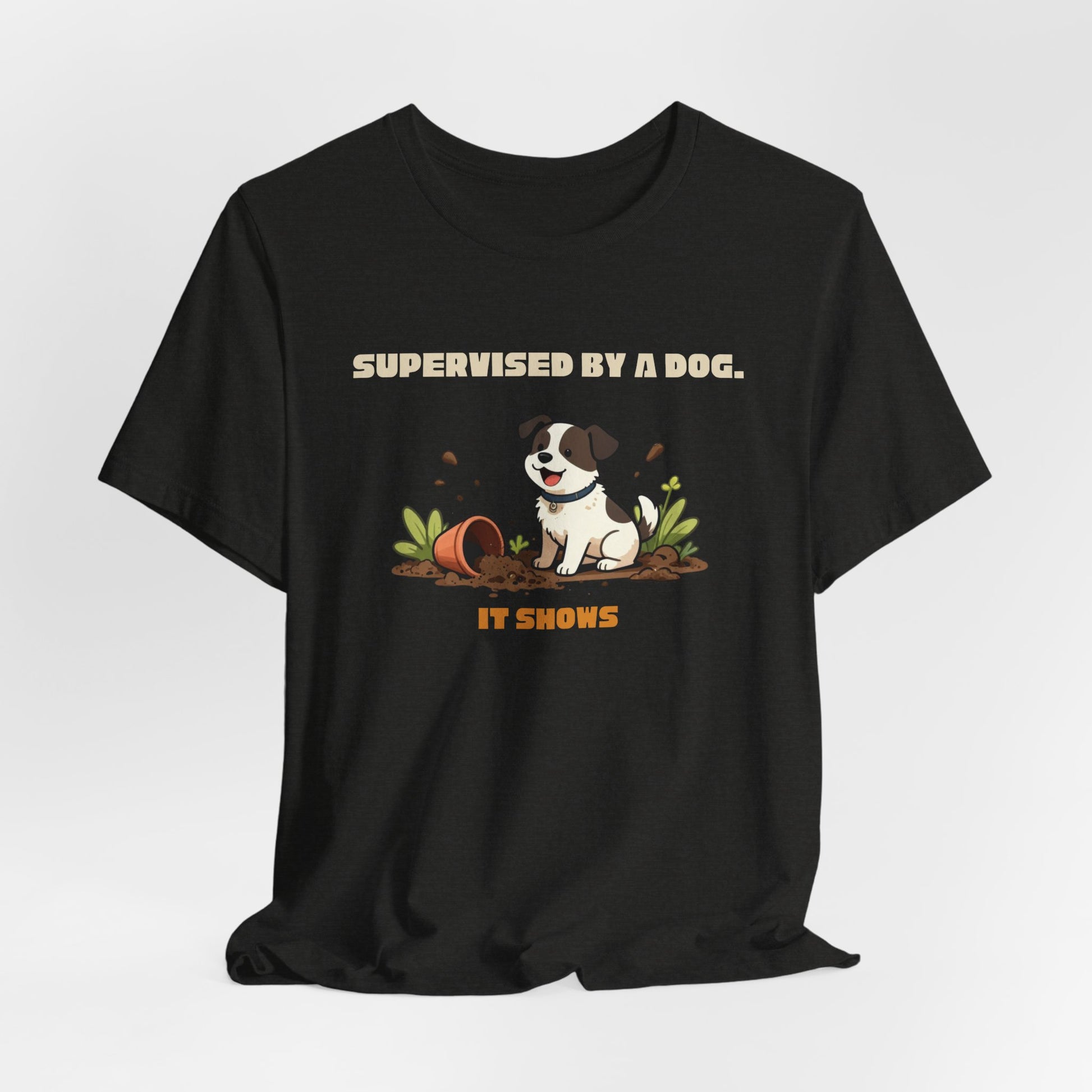Funny gardening dog t-shirt — soft cotton unisex tee