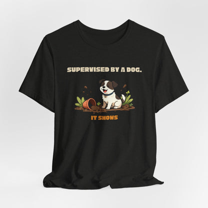 Funny gardening dog t-shirt — soft cotton unisex tee