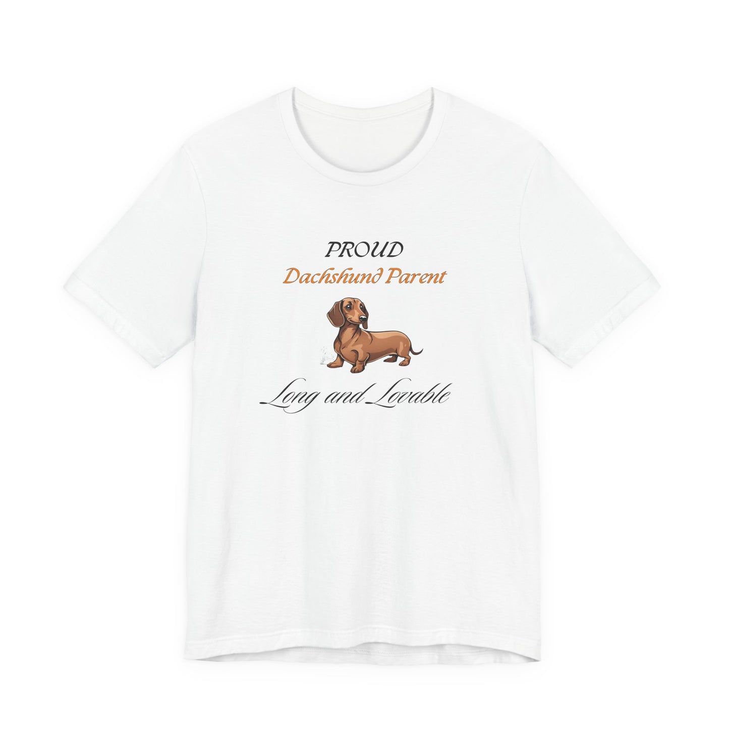 Proud Dachshund Parent Yellow t-shirt front view