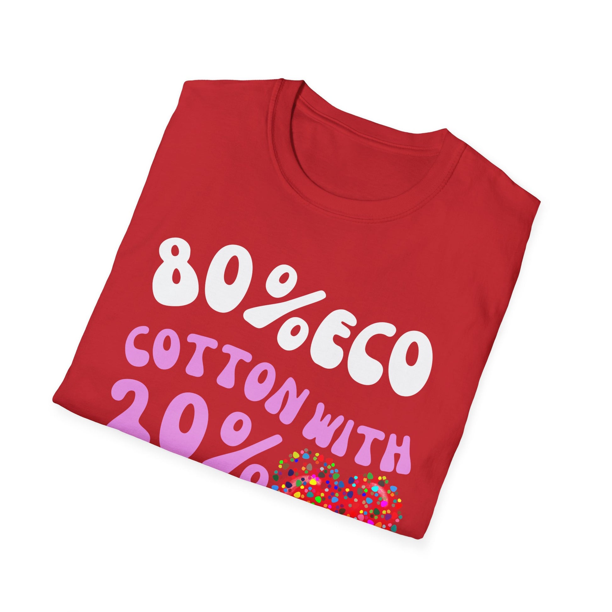 "80% COTTON 20% DOG HAIR" Unisex Softstyle T-Shirt by SniffWaggle'n'Walk™ - Sniff Waggle And Walk