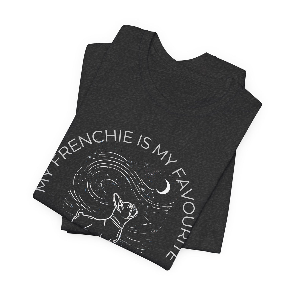 Frenchie Cosmic Companion T-Shirt Sniff Waggle And Walk