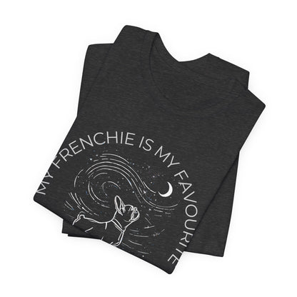 Frenchie Cosmic Companion T-Shirt Sniff Waggle And Walk