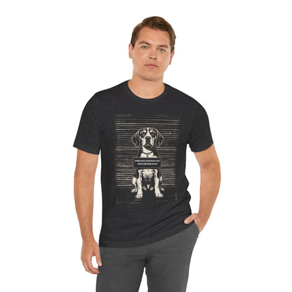 Lifestyle photo of the Beagle True Crime Night Shift tee