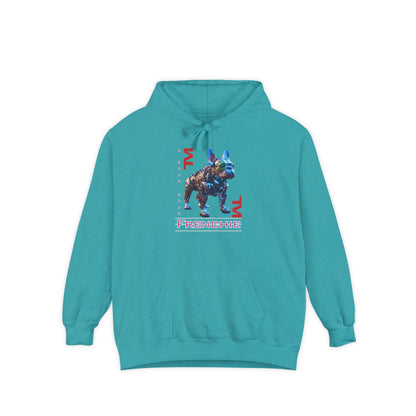 French Bulldog Neon Hoodie | Unisex Garment-Dyed Sweatshirt for Dog Lovers