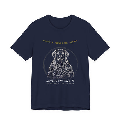 golden retriever the paladin tshirt