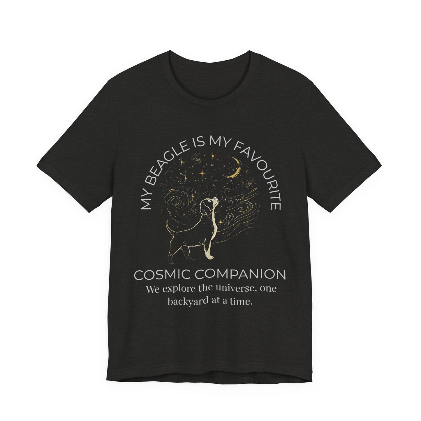 Beagle Cosmic Companion T-Shirt — "My Beagle Is My Favourite" Astral Dog Tee