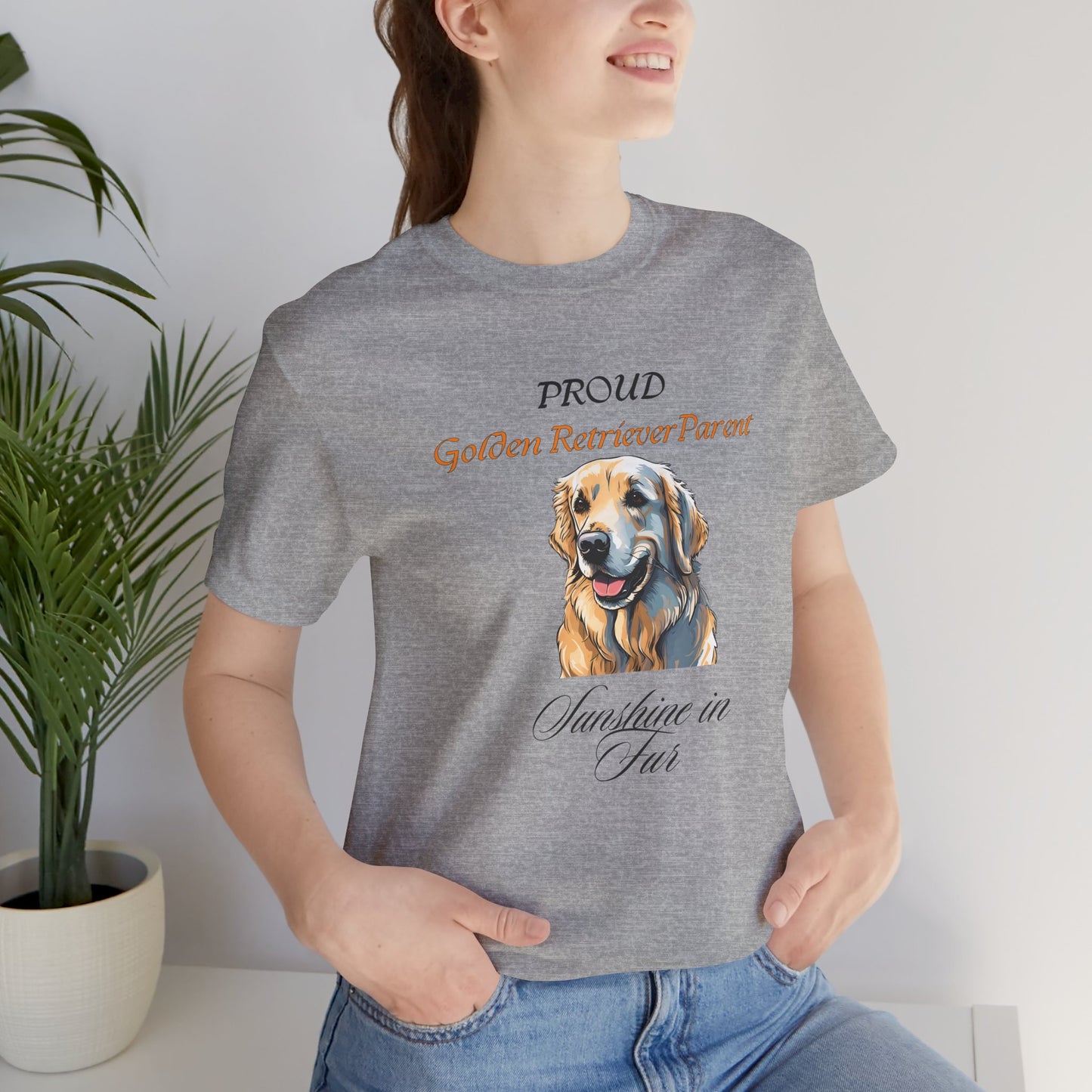 Proud Golden Retriever Parent t-shirt, sunshine in fur dog gift idea