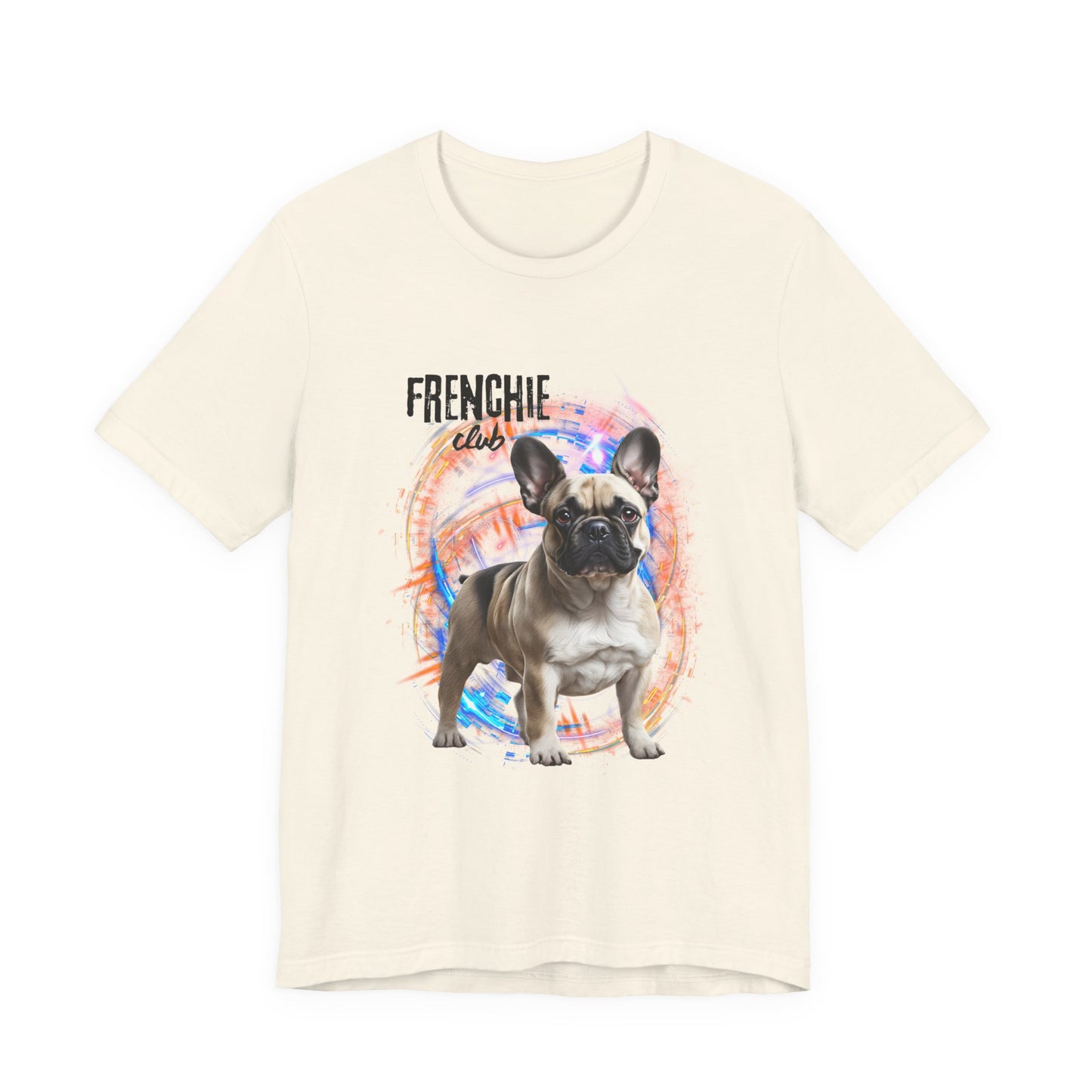 Join the Frenchie Club t-shirt in Pink — bold Frenchie graphic, unisex fit XS–5XL