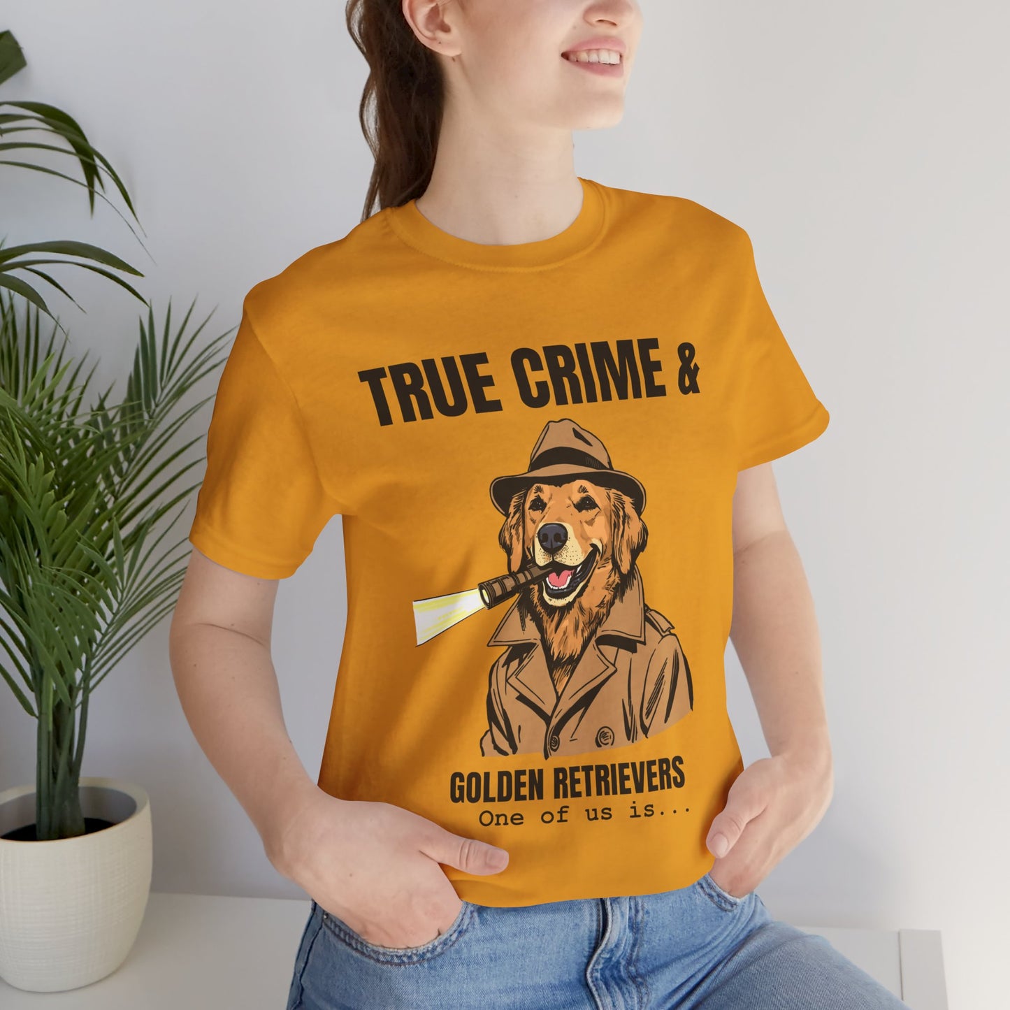True Crime & Golden Retrievers T-Shirt — Funny Detective Dog Tee
