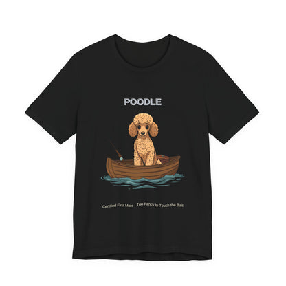 Poodle Fishing Buddy t-shirt, back view
