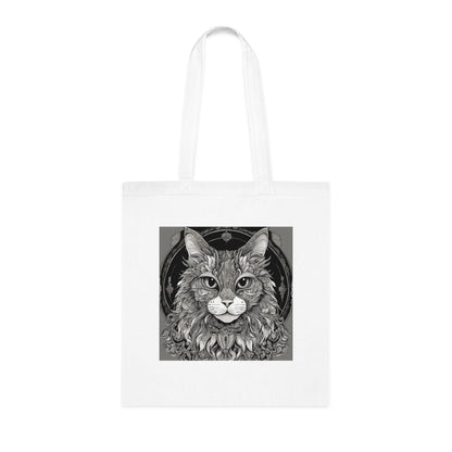 Cat Cotton Tote Bag with Front and Back Design