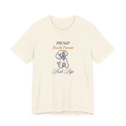 Proud Poodle Parent t-shirt in White, front view