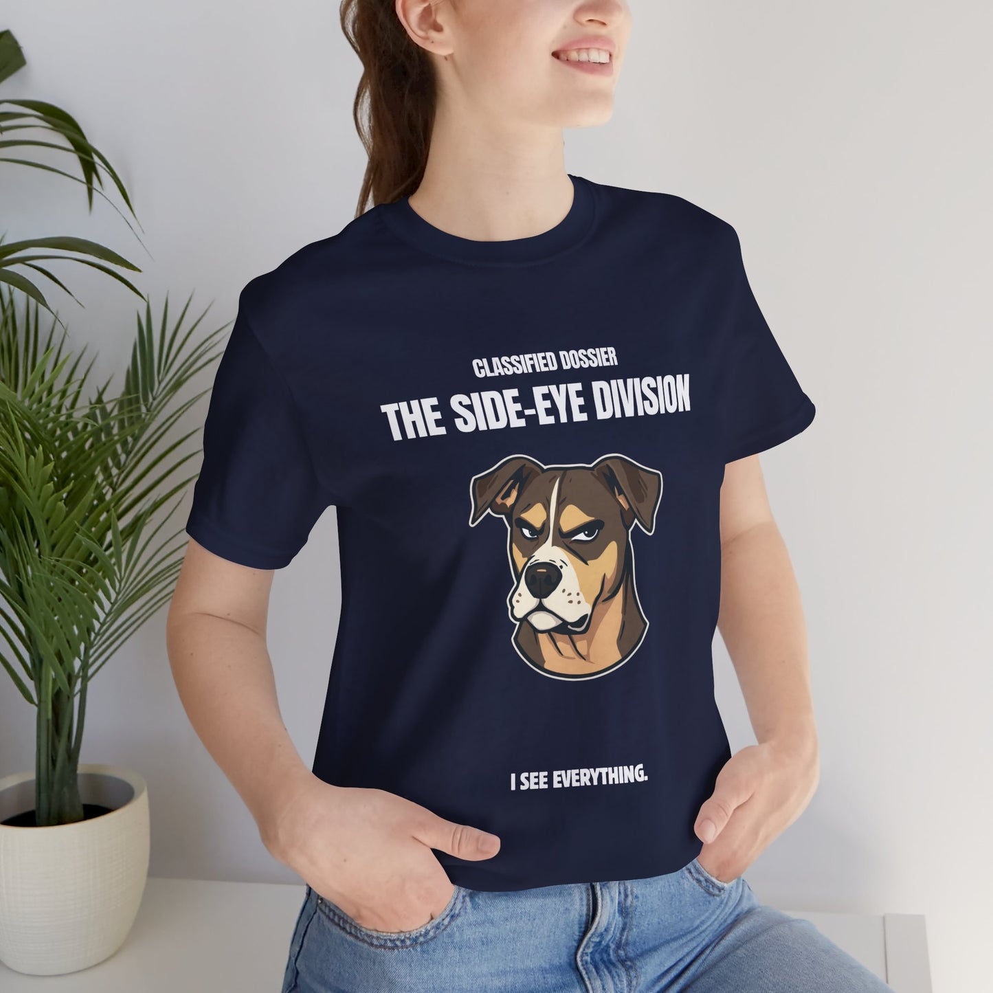 Grumpy Boxer Dog T‑Shirt — Cute Cartoon Pet Portrait Tee