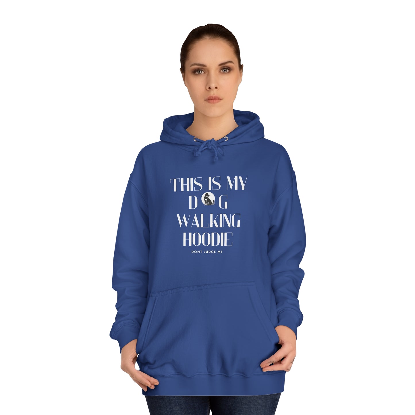 Unisex College Hoodie "this is my dog walking hoodie" - Sniff Waggle And Walk