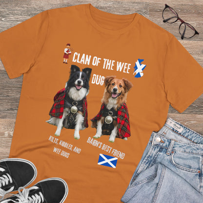 "CLAN OF THE WEE DUG" Organic Creator T-shirt - Unisex by Sniffwaggleandwalk™