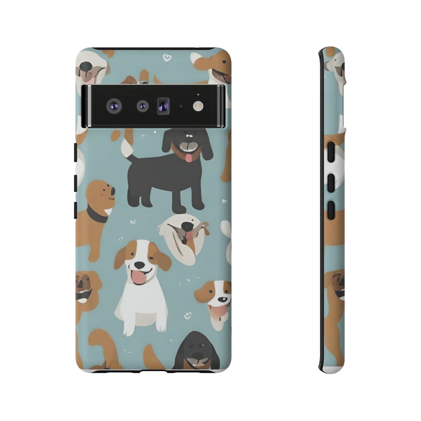 Sniffwagglendwalk™ Multi Dog Design Tough Phone Case. - Sniff Waggle And Walk