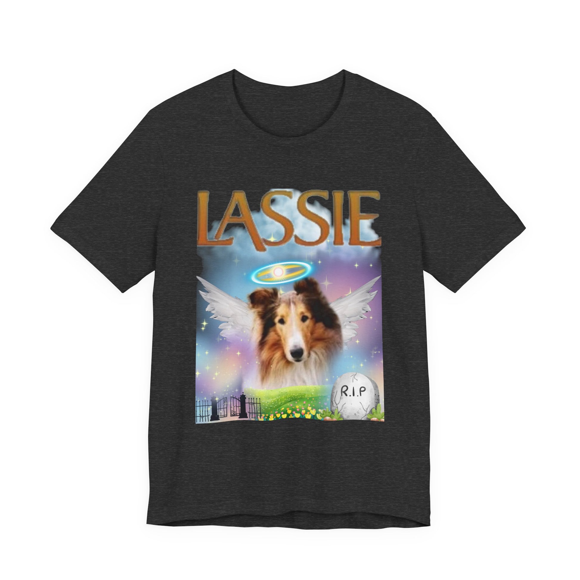 RIP Lassie T-Shirt — Natural — organic cotton tee — SniffWaggleNWalk™
