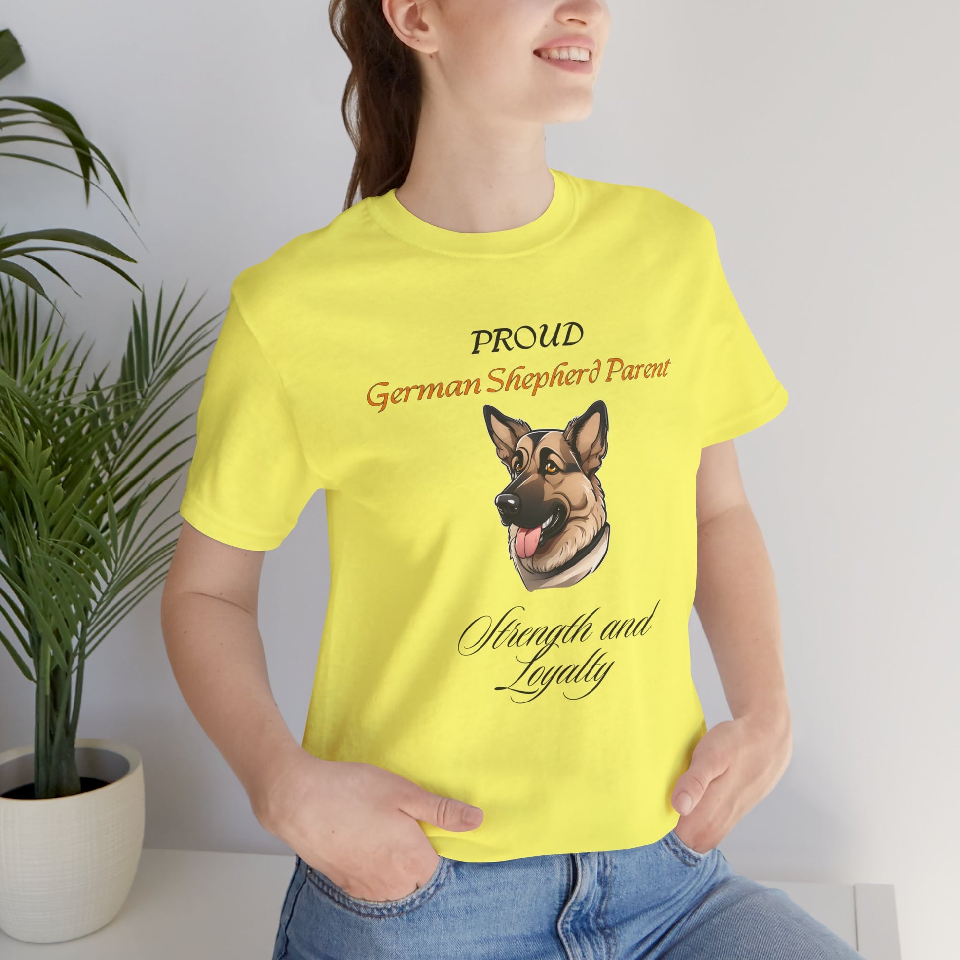 Proud German Shepherd Parent t-shirt styled outfit, lifestyle photo