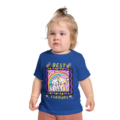 🐾 "Best Furiends" Baby T-Shirt – Soft, Adorable & Perfect for Little Animal Lovers! 🌈