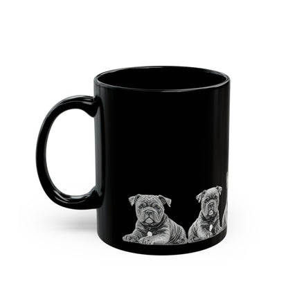 Staffie mug 11oz and 15oz size comparison