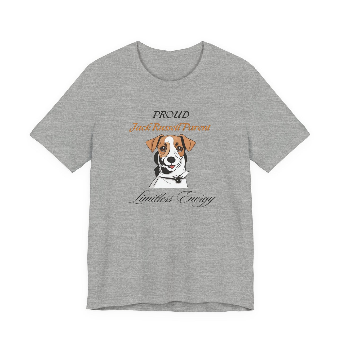 Proud Jack Russell Parent t-shirt in Natural, front view