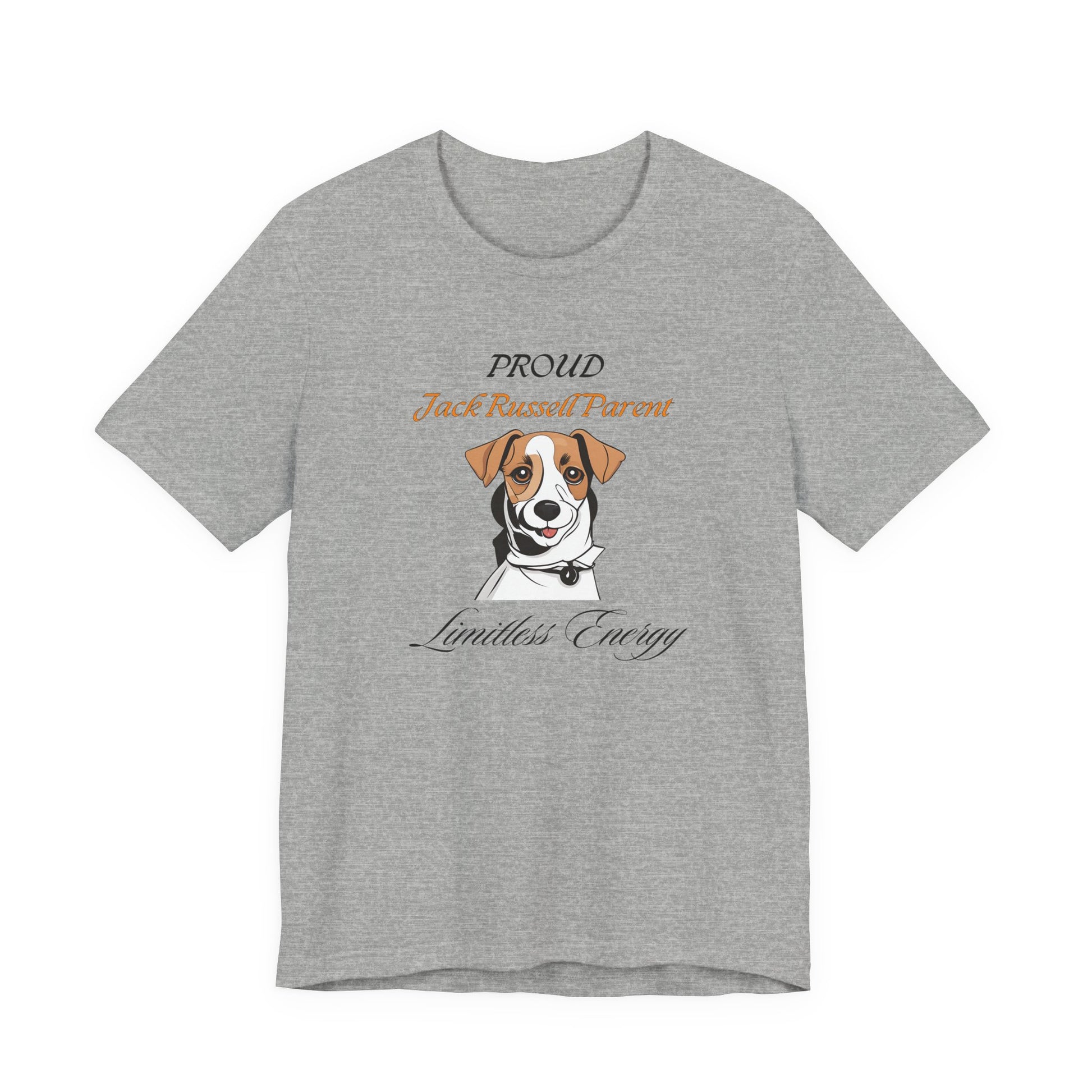 Proud Jack Russell Parent t-shirt in Natural, front view