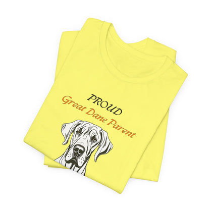 Proud Great Dane Parent t-shirt sleeve and neckline detail