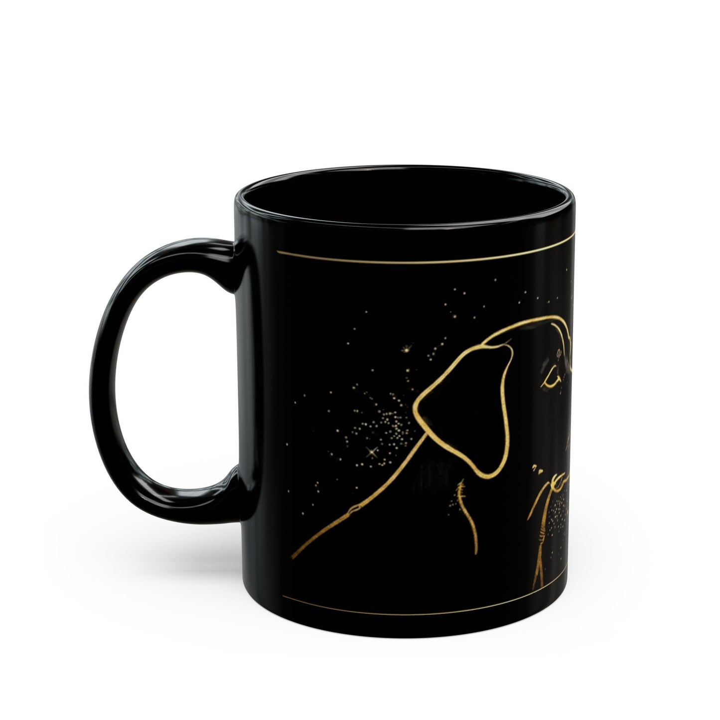 labrador Best Friend Dog Mug — Black Ceramic Coffee Cup (11oz, 15oz)