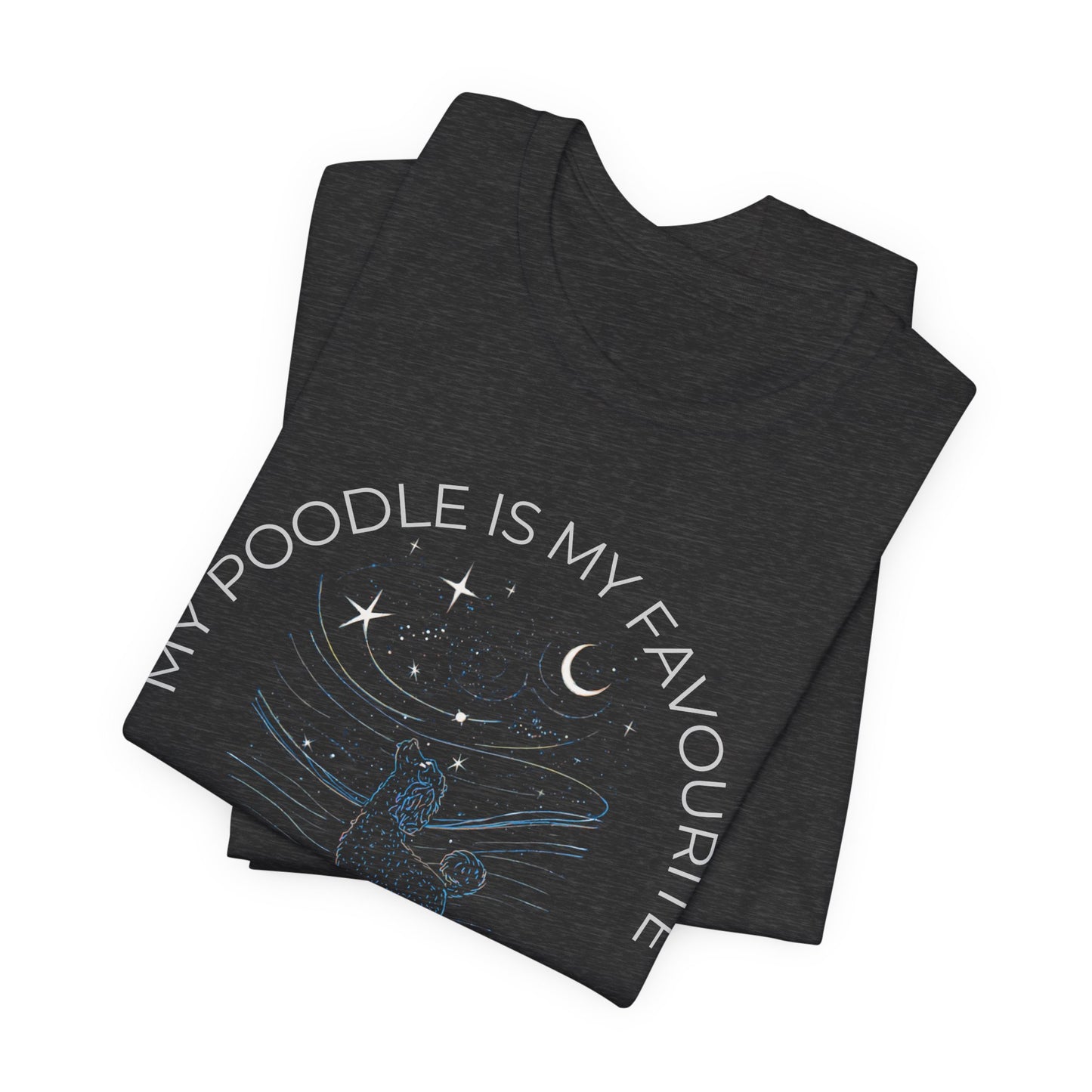 Poodle Cosmic Companion T‑Shirt — "My Poodle Is My Favourite Cosmic Companion" Dog Lover Tee