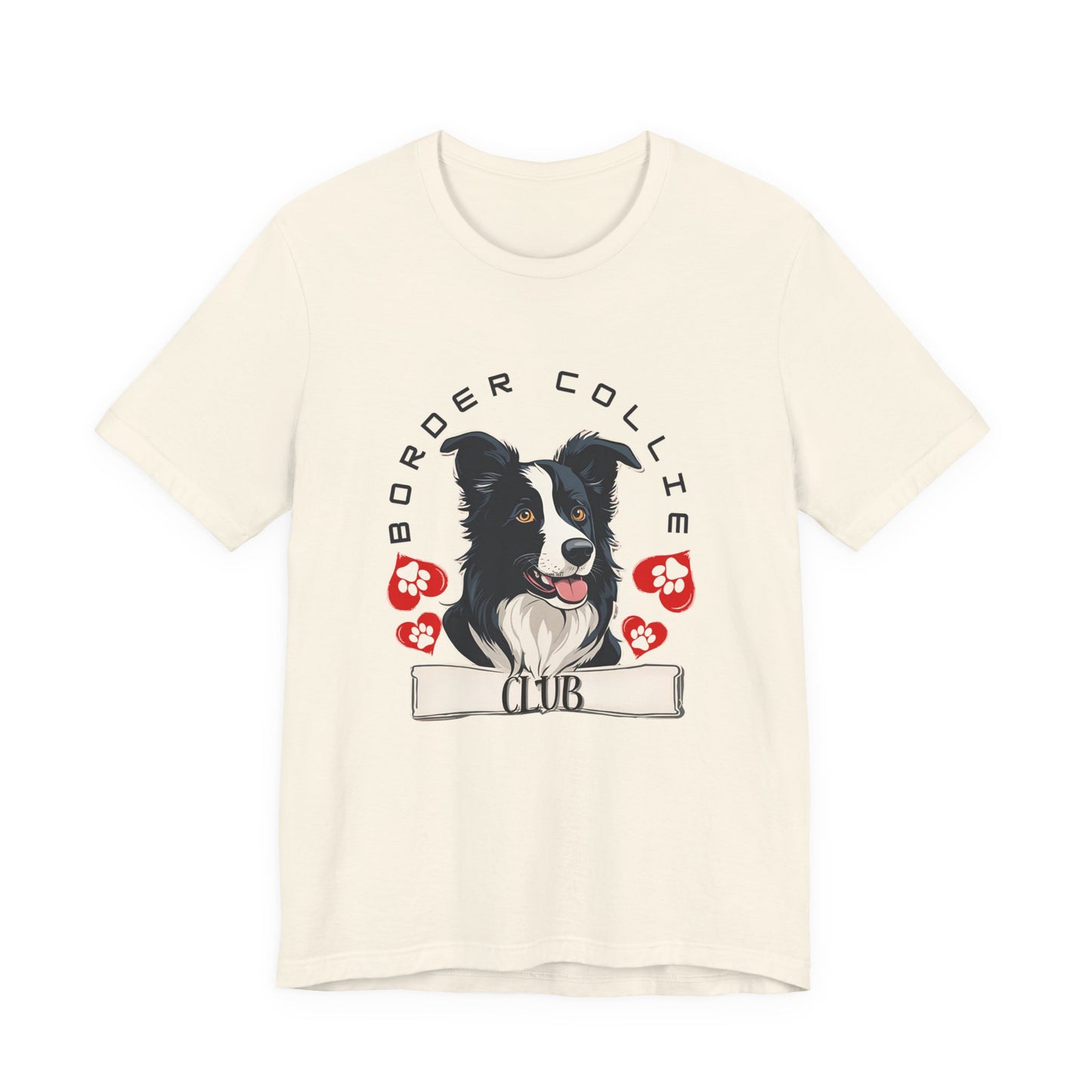 Border Collie Club graphic tee in Soft Pink — SniffWaggleNWalk™