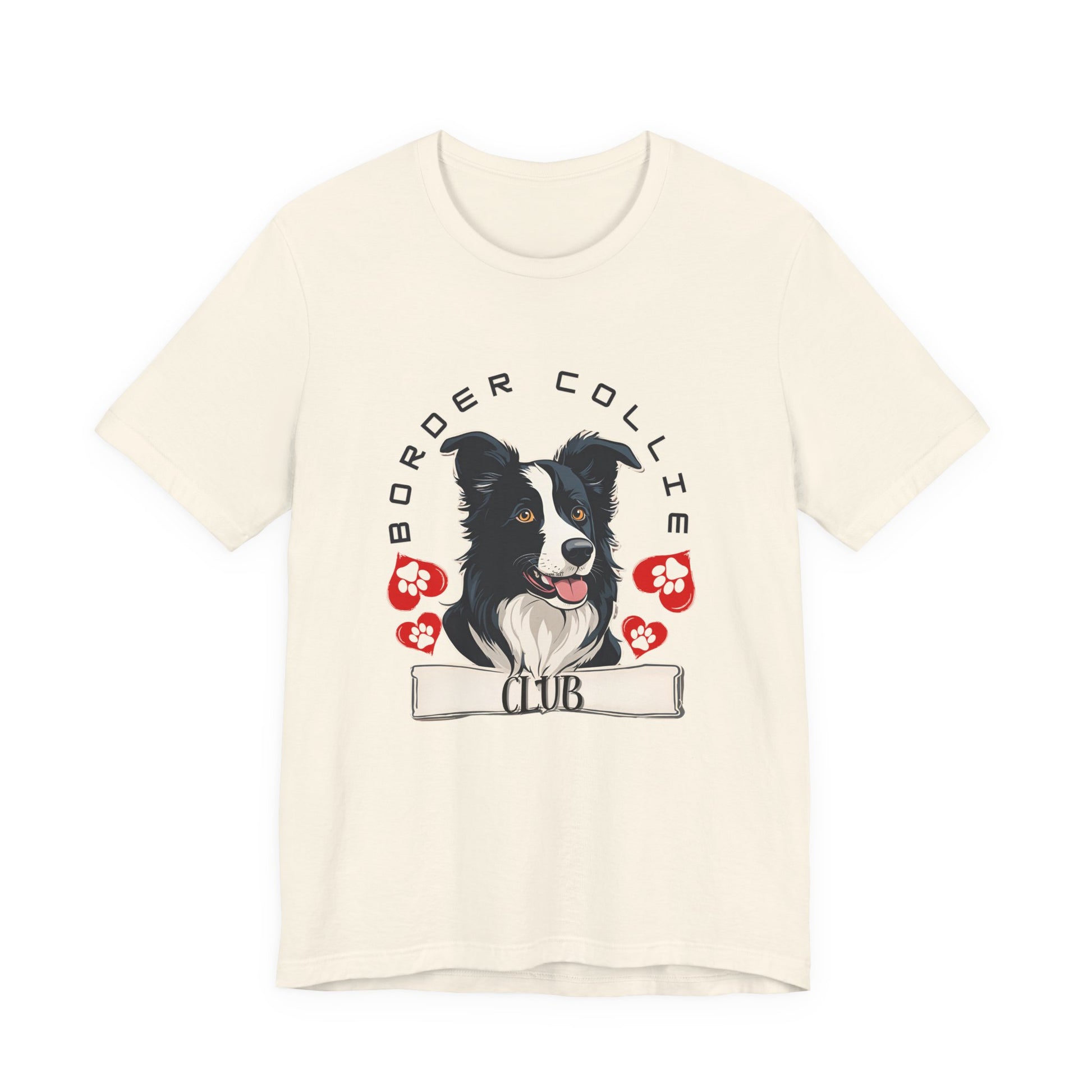 Border Collie Club graphic tee in Soft Pink — SniffWaggleNWalk™