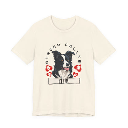Border Collie Club graphic tee in Soft Pink — SniffWaggleNWalk™