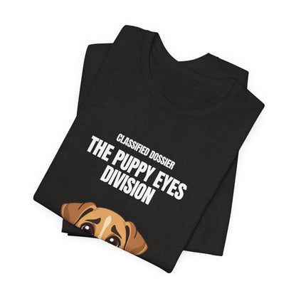 Puppy Eyes Division T-Shirt – ‘Resistance Is Futile’ Cute Dog Tee