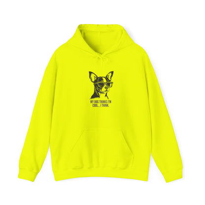 Unisex Heavy Blend™ "My dog thinks im cool..I think" Hooded Sweatshirt - Sniff Waggle And Walk