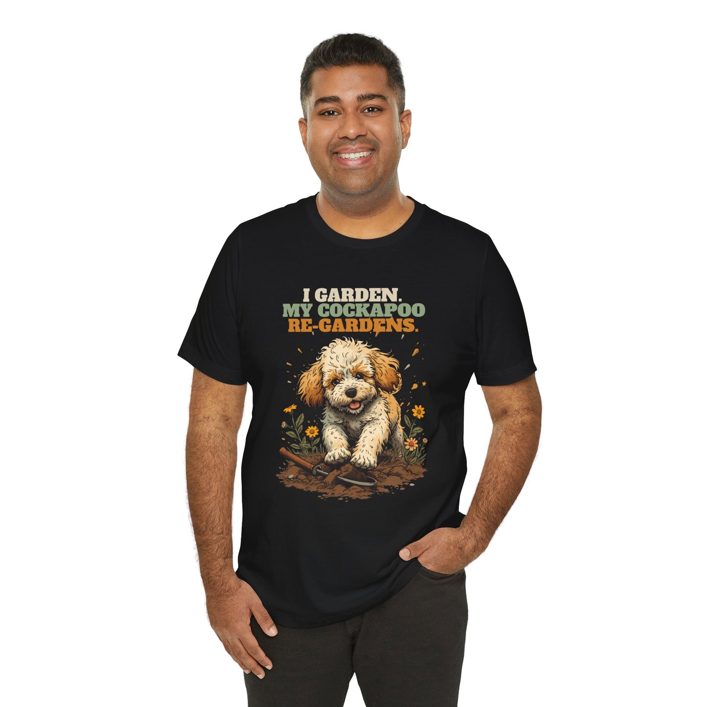 Cockapoo dog lover gardening t-shirt
