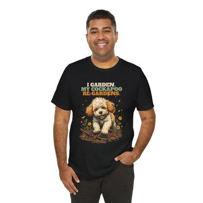 Cockapoo dog lover gardening t-shirt
