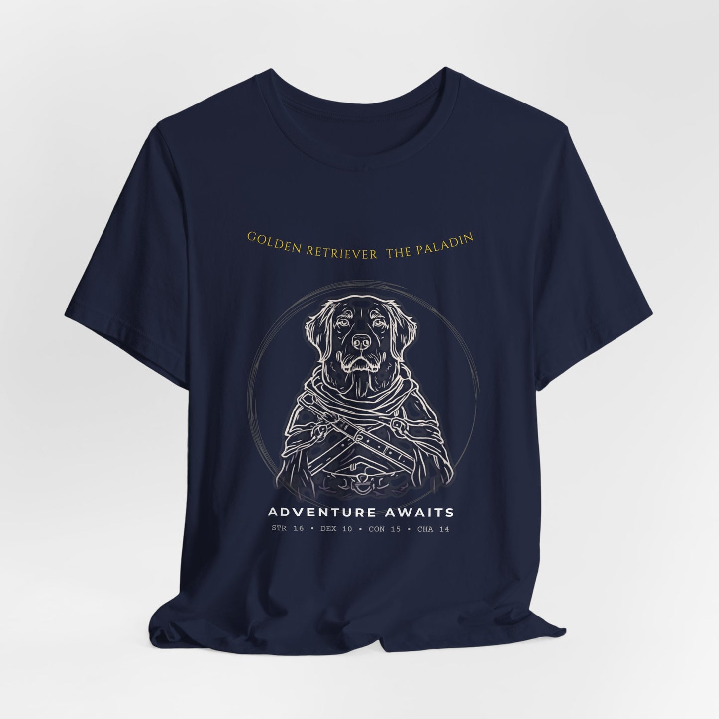 golden retriever the paladin tshirt