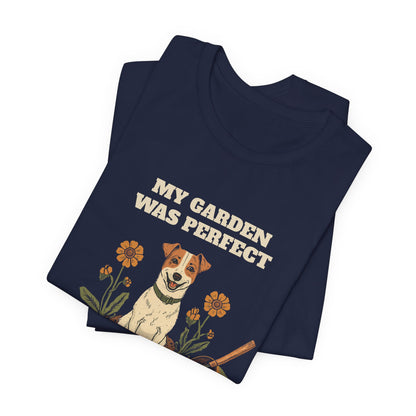 Funny dog gardener t-shirt for plant lovers
