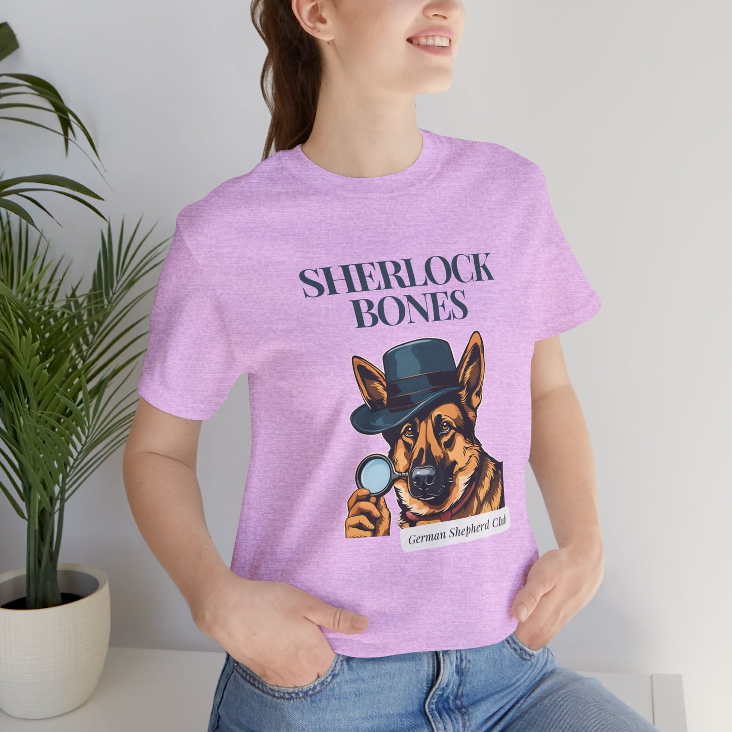 Sherlock Bones Detective Dog T-Shirt — Navy — detective dog tee — SniffWaggleNWalk™