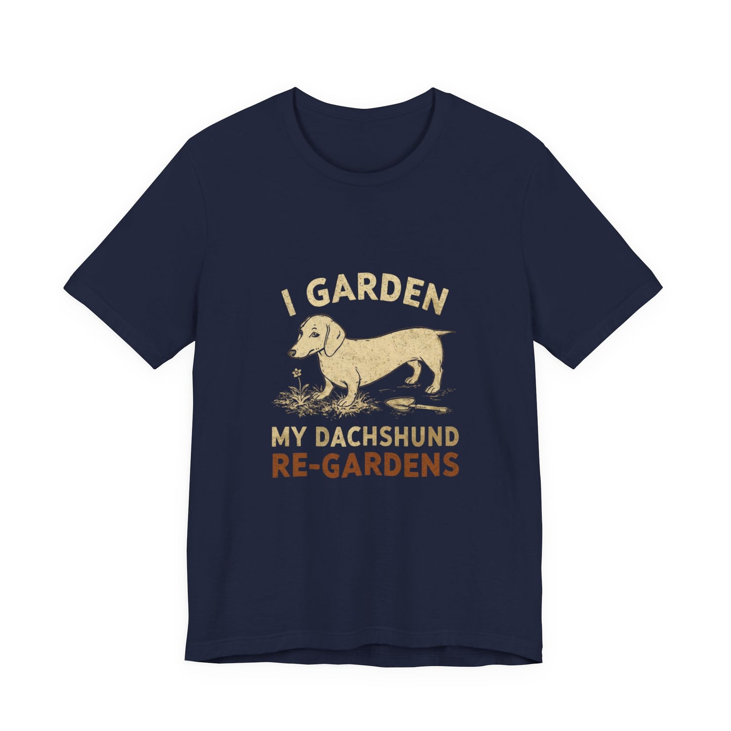 Dachshund gardening shirt detail print