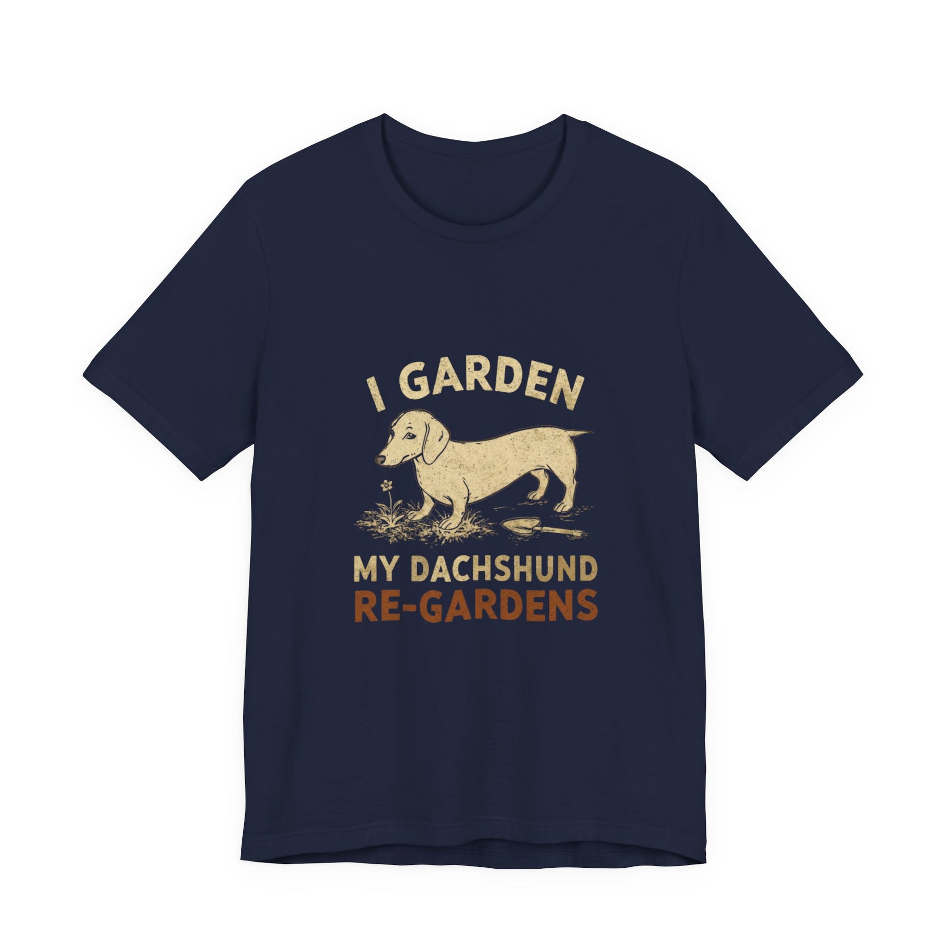 Dachshund gardening shirt detail print