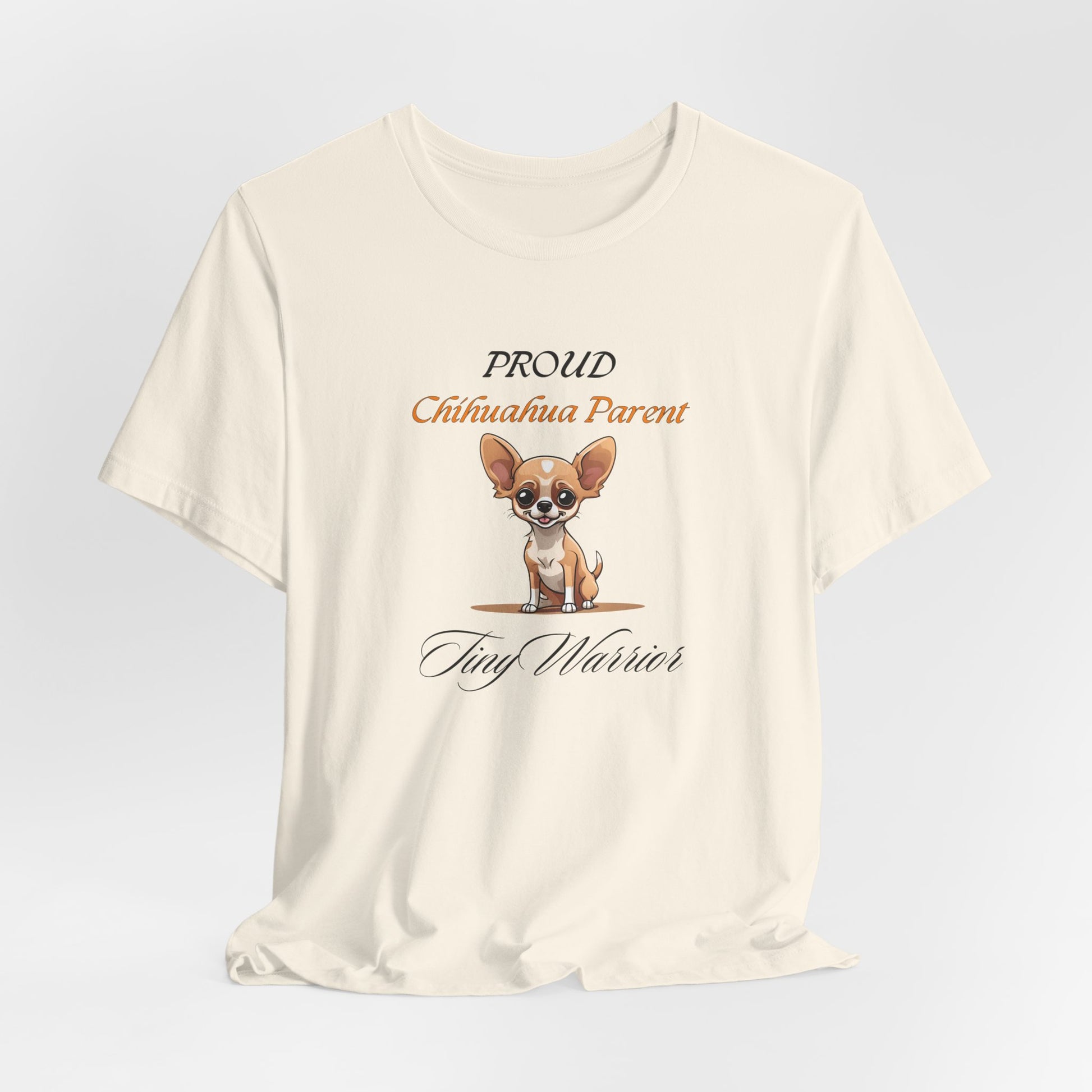 Proud Chihuahua Parent t-shirt folded, showing fabric texture