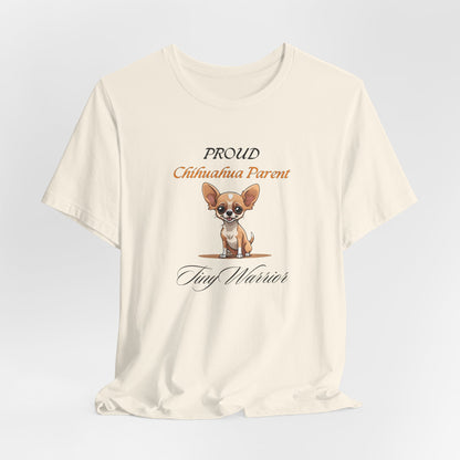 Proud Chihuahua Parent t-shirt folded, showing fabric texture