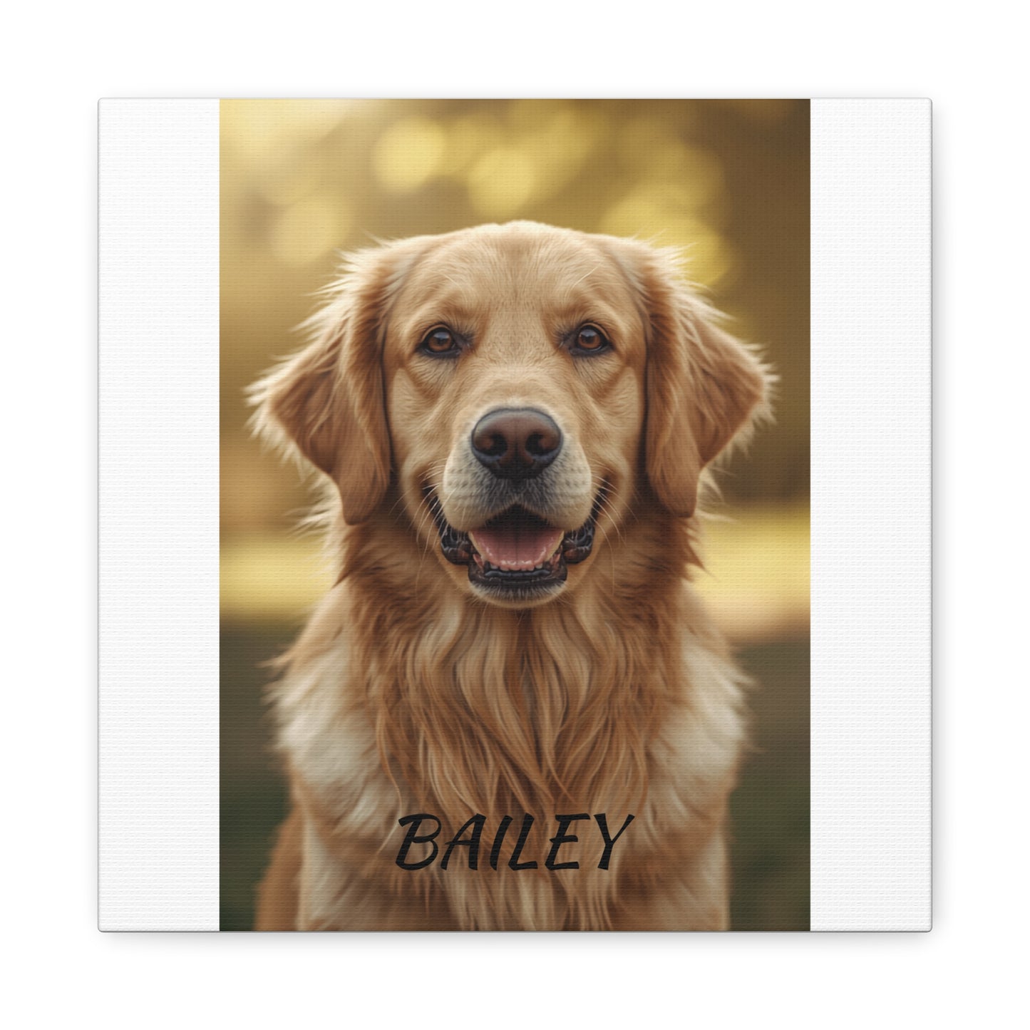Personalized Dog Photo Canvas Print — Custom Pet Wall Art (12" x 12")