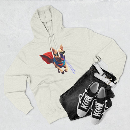 dog hoodie dog clothing dog lover hoodie"Super Dog" Three panel Fleece Hoodie - Sniff Waggle And Walk