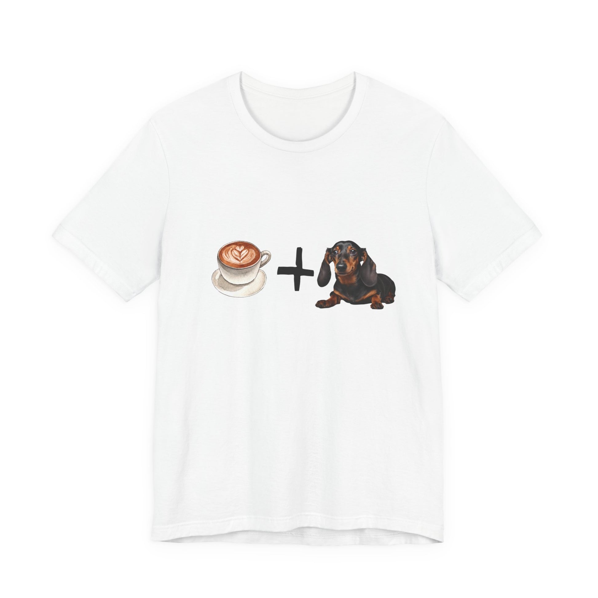 Coffee and Dachshunds T-Shirt — Gold — Sausage Dog owner tee — SniffWaggleNWalk™
